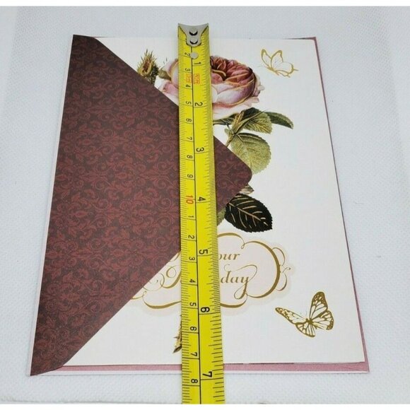 Thoughts And Inspirations Burgundy On Your Birthday Greeting Card With Envelope - Picture 9 of 9